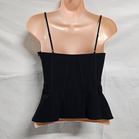 Alexander Wang Spaghetti Strap Bustier Top Women Size 4 Black Side Zip - Picture 6 of 12